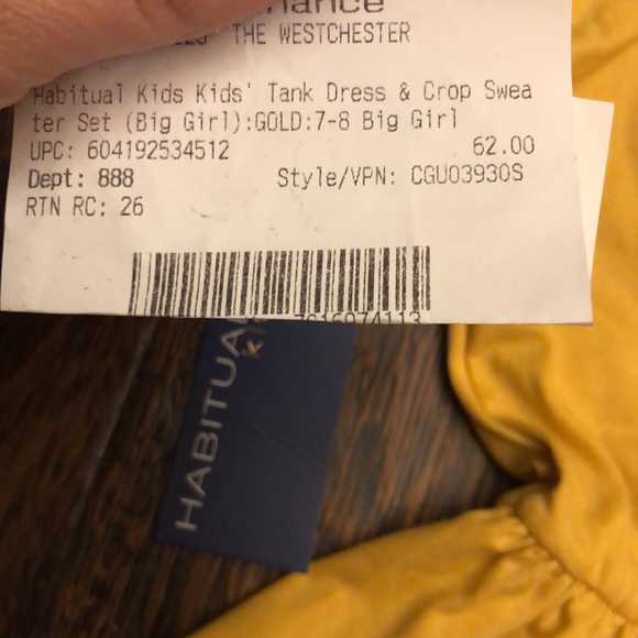 Habitual Kids Marigold Tiered Dress 🤩 T1 - Picture 10 of 10